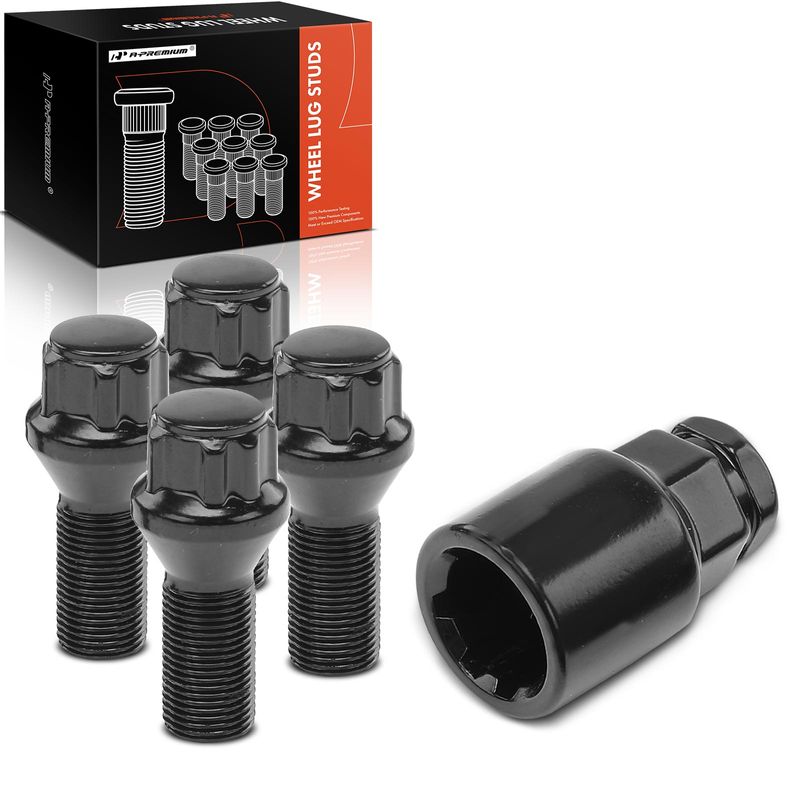 5 Pcs M14x1.25 Black Wheel Lug Stud for 2021 Mini Cooper Clubman