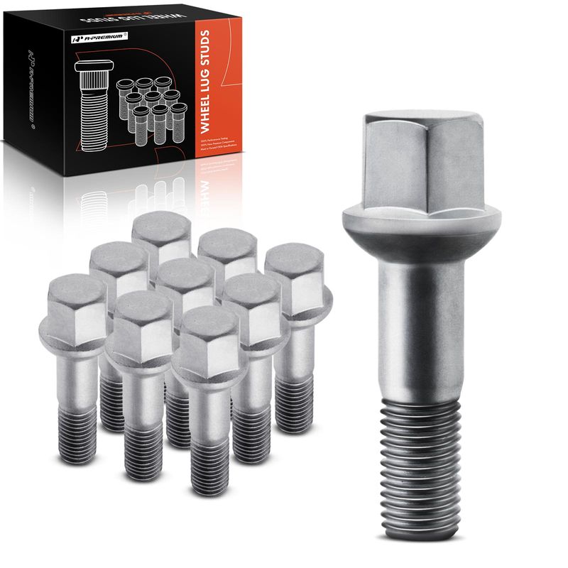 10 Pcs Front or Rear M12-1.50 Wheel Lug Stud for Mercedes-Benz SL320 E420 Chrysler