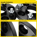 4 Pcs 0.59 inches Black 4x3.93 to 4x3.93 inches Wheel Spacers M12x1.5 54.1mm for 2004 Scion xA