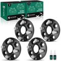 4 Pcs 0.59 inches Black 4x3.93 to 4x3.93 inches Wheel Spacers M12x1.5 57.1mm for 1984 Dodge Caravan