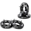 4 Pcs 1 inches Black 4x4.33 to 4x6.14 inches Wheel Adapters M12x1.5 74mm for Honda Bombardier