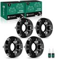 4 Pcs 1 inches Black 5x4.33 to 5x4.33 inches Wheel Spacers M12x1.25 65.1mm for Chrysler 200 Fiat 500X