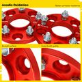 2 Pcs 0.59 inch Red 5x4.5 to 5x4.5 inches Wheel Spacers M12x1.25 66.1mm for 2012 INFINITI M37