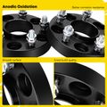 4 Pcs 1 inches Black 5x4.5 to 5x4.5 inches Wheel Spacers M12x1.5 67.1mm for 2016 Hyundai Equus