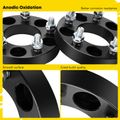 2 Pcs 1 inches Black 5x4.5 to 5x4.5 inches Wheel Spacers M12x1.5 73mm for Honda Hyundai Toyota Jeep