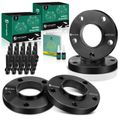 4 Pcs 0.79 inches Black 5x4.72 to 5x4.72 inches Wheel Spacers M12x1.5 74.1mm for 2002 BMW M5