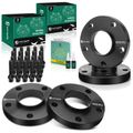 4 Pcs 0.79 inch Black 5x4.72 to 5x4.72 inches Wheel Spacers M12x1.5 72.56mm for 2008 BMW 528xi