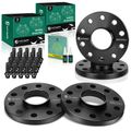 4 Pcs 0.59 inches Black 5x5.12 to 5x5.12 inches Wheel Spacers M14x1.5 71.6mm for 2013 Porsche 911