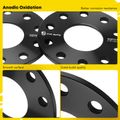 2 Pcs 0.28 inches Black 5x5.12 to 5x5.12 inches Wheel Spacers M14x1.5 71.6mm for 1982 Porsche 928