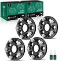 4 Pcs 0.59 inches Black 5x3.94 to 5x4.5 inches Wheel Adapters M12x1.25 56.1mm for Subaru Scion