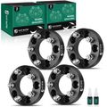 4 Pcs 1.25 inches Black 5x4.75 to 5x4.5 inches Wheel Adapters M12x1.5 87.1mm for Chevrolet