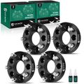 4 Pcs 1.25 inches Black 5x5 to 5x5.5 inches Wheel Adapters M20x0.5 78.3mm for 1999-2010 Jeep Grand Cherokee