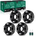 4 Pcs 1.25 inches Black 6x4.72 to 6x4.72 inches Wheel Spacers M14x1.5 66.9mm for 2015-2022 GMC Canyon