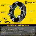 2 Pcs 1.25 inches Black 6x5.5 to 6x5.5 inches Wheel Spacers M12x1.5 108mm for 1991 Mitsubishi Montero