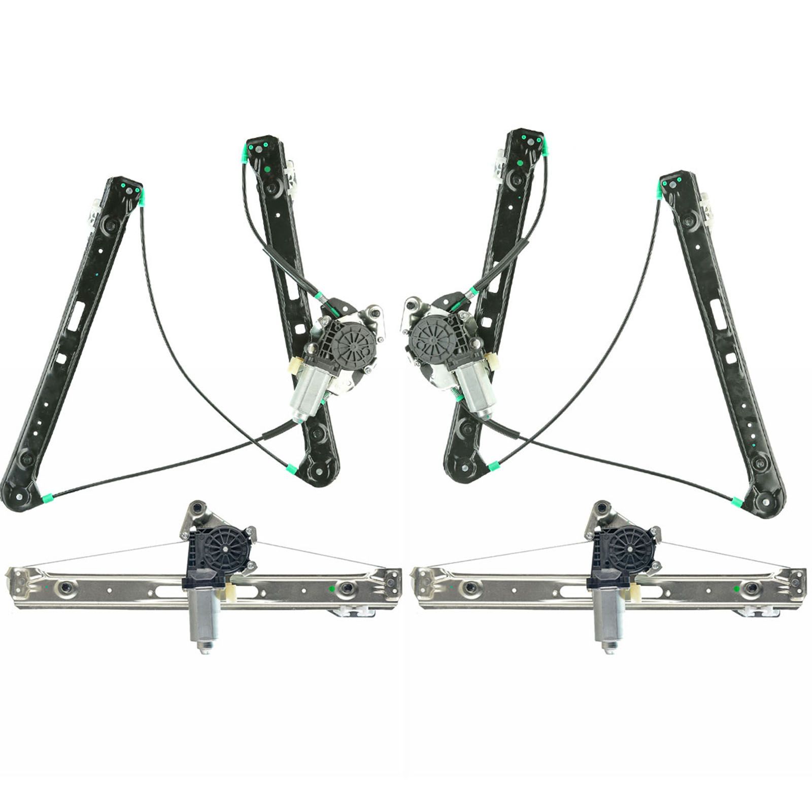 4 Pcs Front & Rear Power Window Regulator with Motor for 2000 BMW 328i