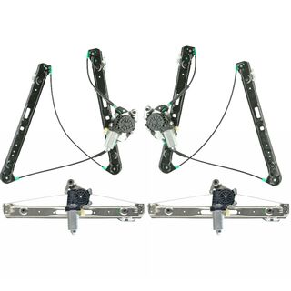 4 Pcs Front & Rear Power Window Regulator with Motor for BMW E46 325i 328i 99-05