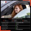 Front Driver Power Window Regulator without Motor for Toyota Highlander 08-13