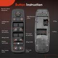 Front Driver Power Window Switch with Power Door Assist for 2012 Volkswagen Routan