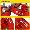 4 Pcs 1.5 inches Red 6x5.5 to 6x5.5 inches Wheel Spacer M14x1.5 78.1mm for Chevy GMC Yukon