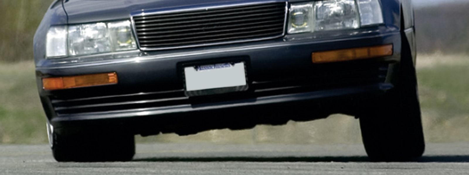 A car is running without shock absorbers