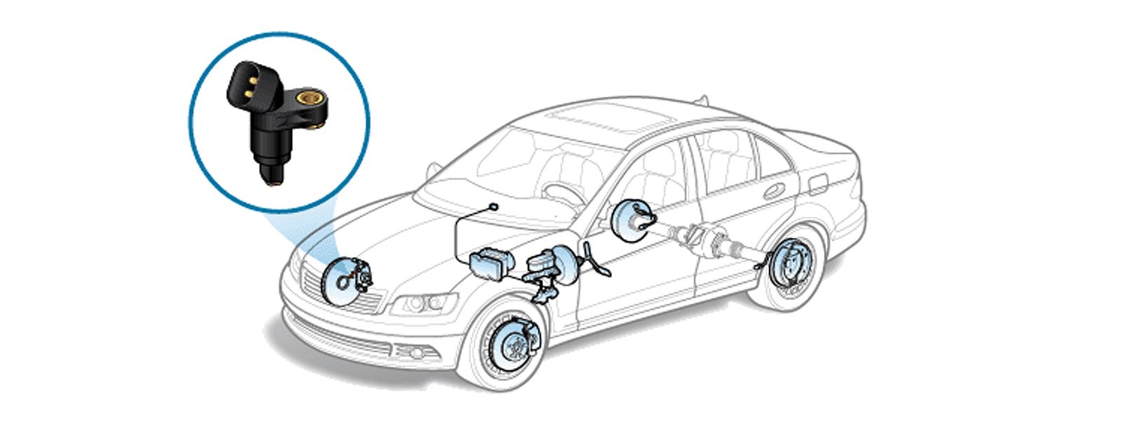 the location of ABS sensor