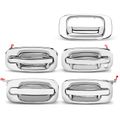 5 Pcs Door & Tailgate Chrome Exterior Door Handle for 2007 GMC Sierra 2500 HD Classic