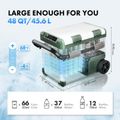 48QT(45.6L) Portable Car Fridge Refrigerator Cooler for Car Camping Truck RV Roadtrips Travel Use