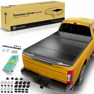 6.6 ft Bed Hard Quad Fold Tonneau Cover with Auto Locking for Toyota Tundra 14-21
