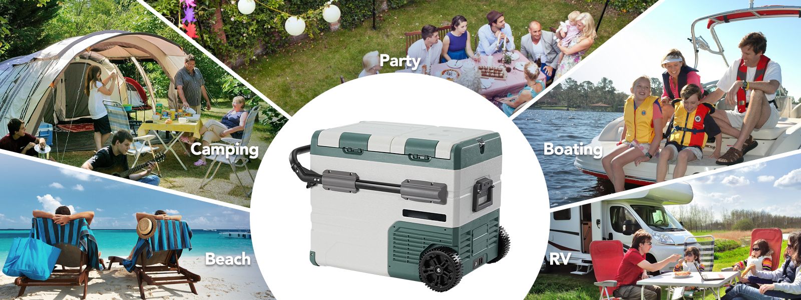 A-Premium portable car Fridge used in various situations