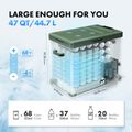 12 Volt Portable Car Fridge Refrigerator, 47QT/44.5L Fridgefor Roadtrip, Camping, Travel, RV, USB Charging, Outdoor Use