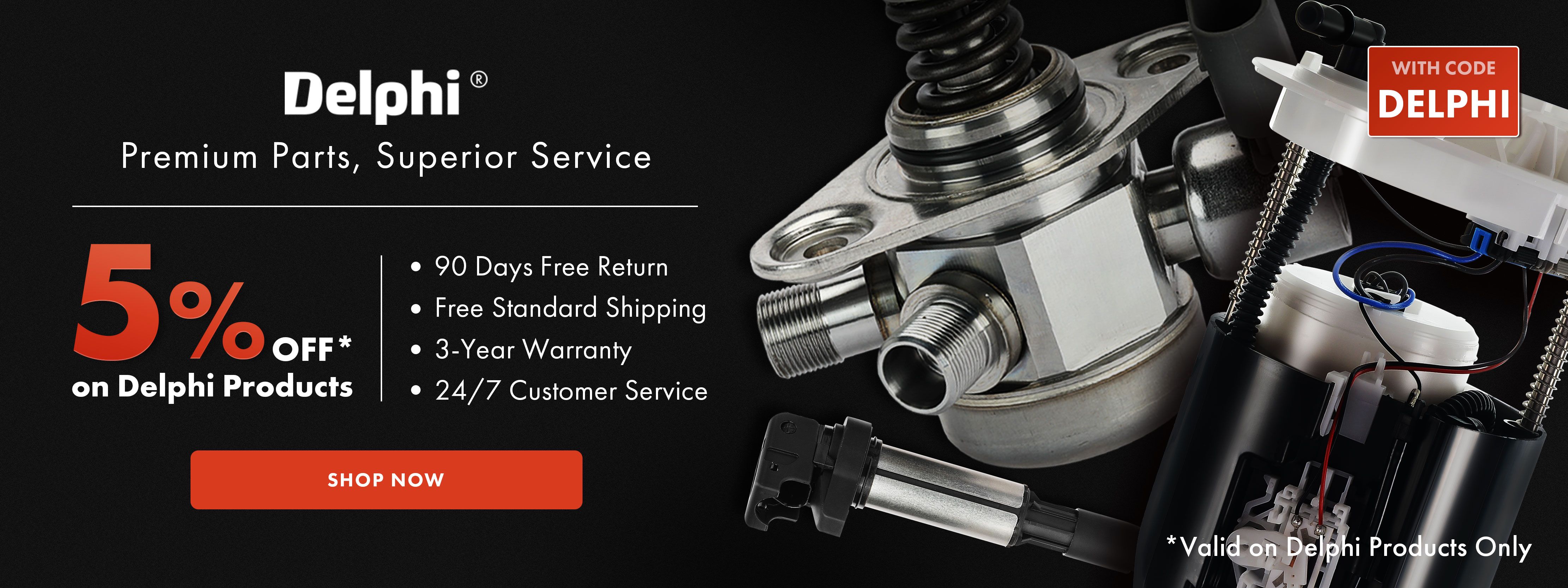 enjoy a 5% discount on Delphi OE quality parts at A-Premium.com