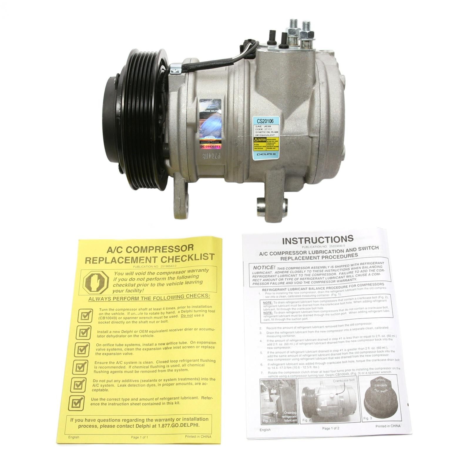 A/C Compressor - Delphi CS20106