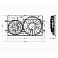 Dual Radiator and Condenser Fan Assembly - TYC 621150