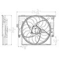 Dual Radiator and Condenser Fan Assembly - TYC 623420