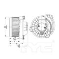 HVAC Blower Motor - Front Side - TYC 700293