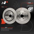 12 Pcs Front & Rear Disc Brake Rotors & Ceramic Brake Pads for 2014 Tesla S