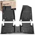 3 Pcs Front & Rear Black Floor Mats Liners for 2019 Hyundai Tucson