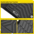 3 Pcs Front & Rear Black Floor Mats Liners for 2019 Hyundai Tucson