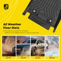 3 Pcs Front & Rear Black Floor Mats Liners for 2019 Hyundai Tucson