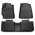 3 Pcs Front & Rear Black Floor Mats Liners for 2013 Toyota Camry