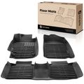 3 Pcs Front & Rear Black Floor Mats Liners for 2010 Toyota Camry