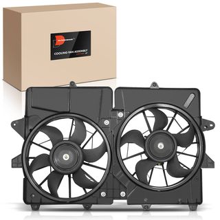 Dual Engine Radiator Cooling Fan with Shroud Assembly for Ford Escape Mercury 06-07