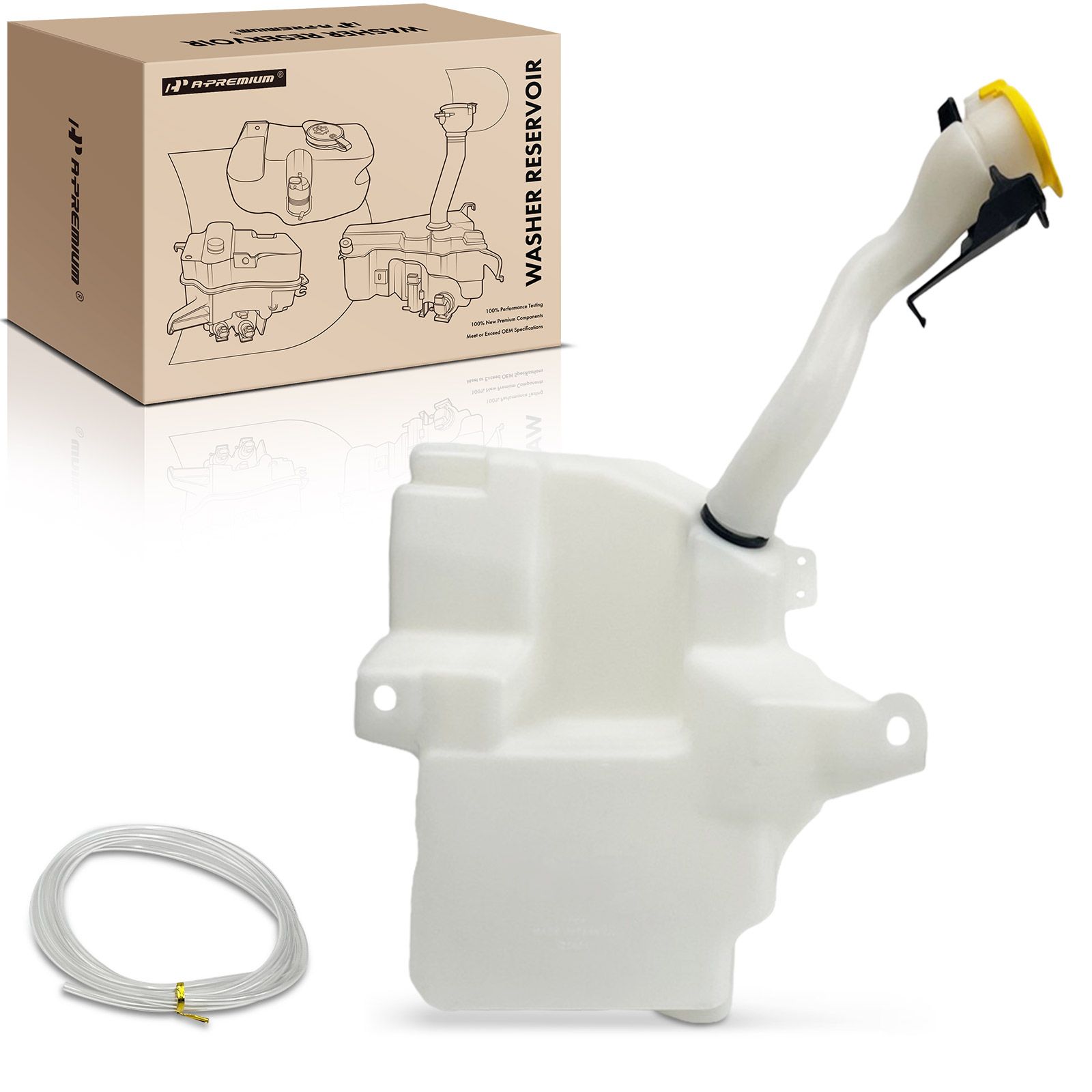 Windshield Washer Reservoir with Pump & Cap & Filler Neck for 2014 Ford Escape