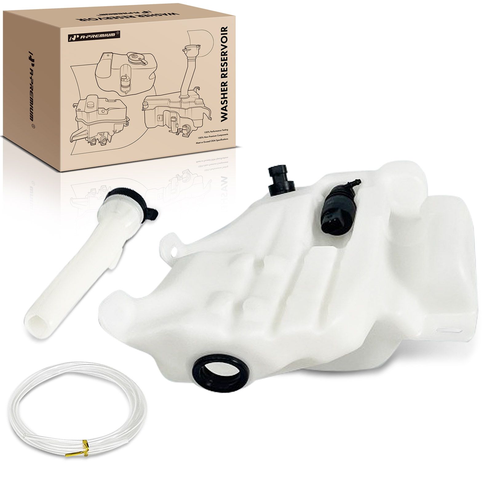 Windshield Washer Reservoir with Cap & Pump for 2020 Chevrolet Impala